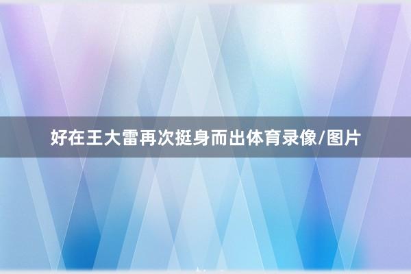 好在王大雷再次挺身而出体育录像/图片